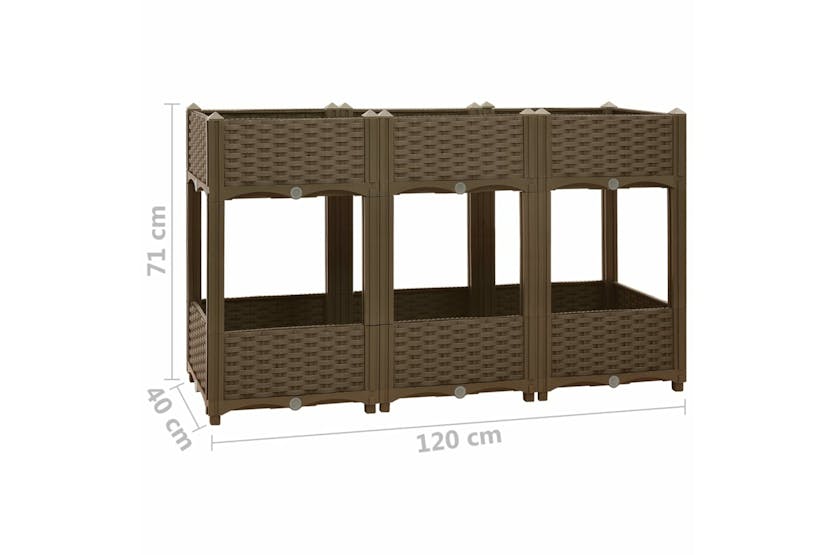vidaXL 316521 Raised Bed 120x40x71cm Polypropylene vidaXL 316521 Raised Bed 120x40x71cm Polypropylene