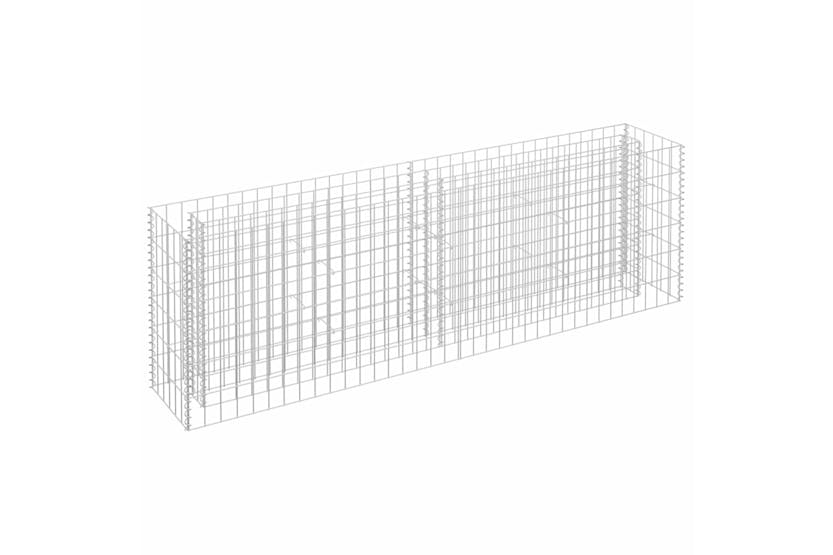 vidaXL 145634 Gabion Raised Bed Galvanised Steel 180x30x60cm vidaXL 145634 Gabion Raised Bed Galvanised Steel 180x30x60cm