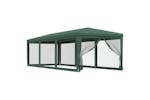 vidaXL 319243 Party Tent With 8 Mesh Sidewalls Green 3x9 M Hdpe vidaXL 319243 Party Tent With 8 Mesh Sidewalls Green 3x9 M Hdpe