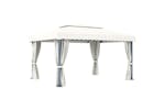 vidaXL 3053375 Gazebo With Curtain 4x3 M Cream White Aluminium vidaXL 3053375 Gazebo With Curtain 4x3 M Cream White Aluminium