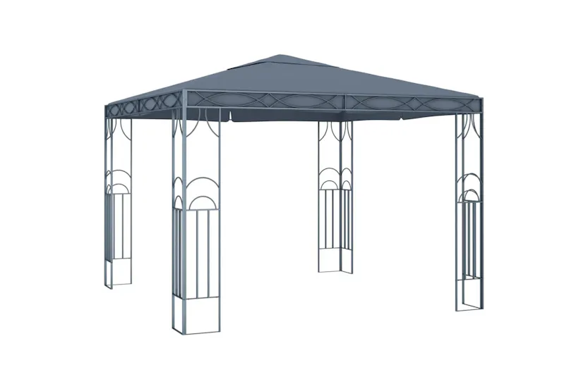 vidaXL 3070339 Gazebo With Led String Lights 300x300cm Anthracite vidaXL 3070339 Gazebo With Led String Lights 300x300cm Anthracite