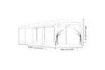 vidaXL 319250 Party Tent With 10 Mesh Sidewalls Red 3x12 M Hdpe vidaXL 319250 Party Tent With 10 Mesh Sidewalls Red 3x12 M Hdpe