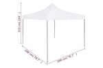 vidaXL 48886 Professional Folding Party Tent 2x2 M Steel White vidaXL 48886 Professional Folding Party Tent 2x2 M Steel White