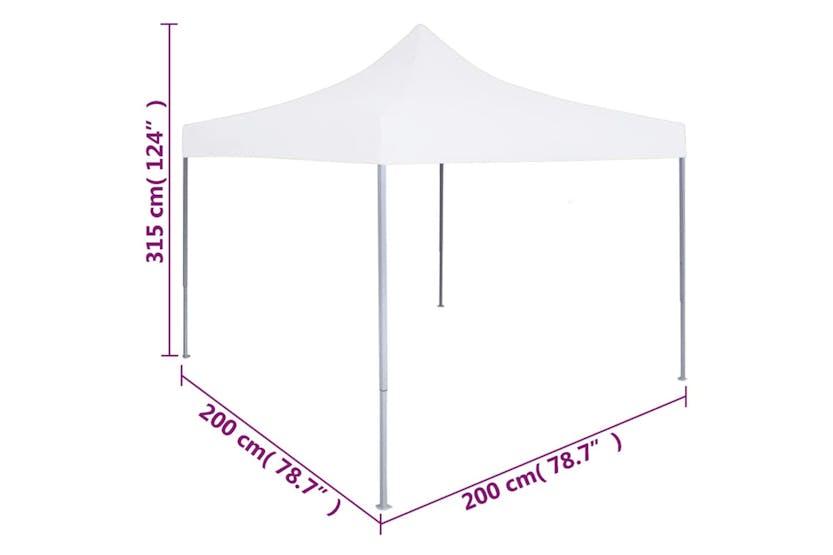 vidaXL 48886 Professional Folding Party Tent 2x2 M Steel White vidaXL 48886 Professional Folding Party Tent 2x2 M Steel White