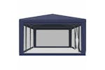 vidaXL 319262 Party Tent With 8 Mesh Sidewalls Blue 9x4 M Hdpe vidaXL 319262 Party Tent With 8 Mesh Sidewalls Blue 9x4 M Hdpe