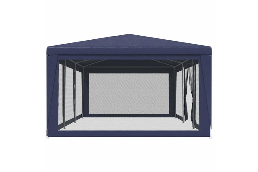 vidaXL 319262 Party Tent With 8 Mesh Sidewalls Blue 9x4 M Hdpe vidaXL 319262 Party Tent With 8 Mesh Sidewalls Blue 9x4 M Hdpe