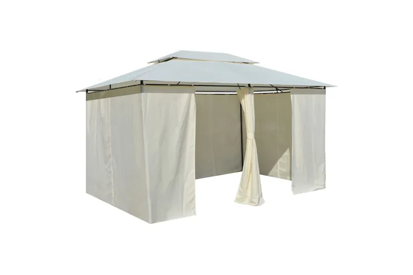 vidaXL 43216 Garden Marquee With Curtains 4x3 M White vidaXL 43216 Garden Marquee With Curtains 4x3 M White