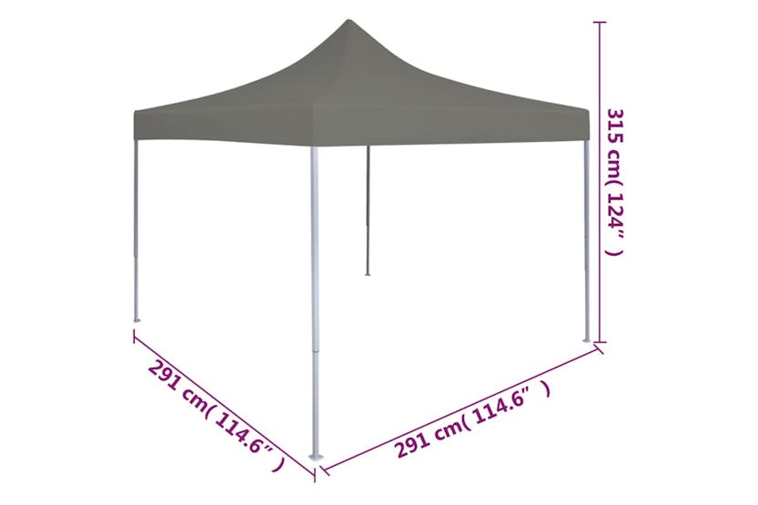 vidaXL 44963 Foldable Party Tent Pop-up 3x3 M Anthracite vidaXL 44963 Foldable Party Tent Pop-up 3x3 M Anthracite