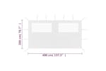 vidaXL 3070424 Gazebo Sidewall With Windows 4x2 M White vidaXL 3070424 Gazebo Sidewall With Windows 4x2 M White