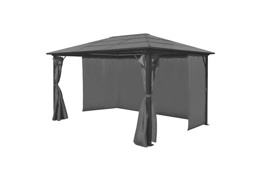 vidaXL 44890 Gazebo With Curtain Anthracite Aluminium 400x300cm vidaXL 44890 Gazebo With Curtain Anthracite Aluminium 400x300cm