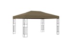 vidaXL 3070331 Gazebo With Led String Lights 3x4 M Taupe Fabric vidaXL 3070331 Gazebo With Led String Lights 3x4 M Taupe Fabric