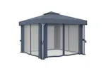 vidaXL 3070347 Gazebo With Curtain&led String Lights 3x3 M Anthracite vidaXL 3070347 Gazebo With Curtain&led String Lights 3x3 M Anthracite
