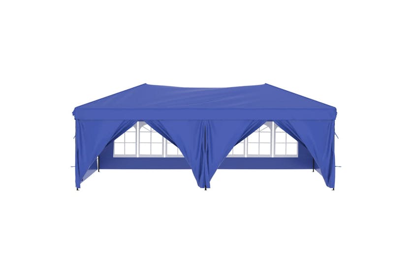 vidaXL 93542 Folding Party Tent With Sidewalls Blue 3x6 M vidaXL 93542 Folding Party Tent With Sidewalls Blue 3x6 M