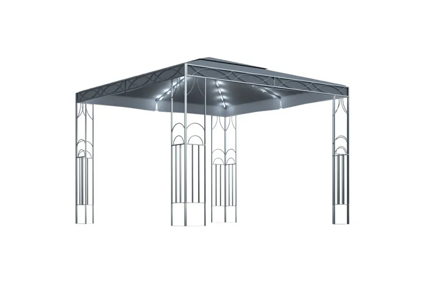 vidaXL 3070339 Gazebo With Led String Lights 300x300cm Anthracite vidaXL 3070339 Gazebo With Led String Lights 300x300cm Anthracite