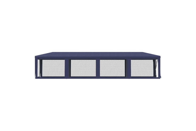 vidaXL 319247 Party Tent With 10 Mesh Sidewalls Blue 3x12 M Hdpe vidaXL 319247 Party Tent With 10 Mesh Sidewalls Blue 3x12 M Hdpe