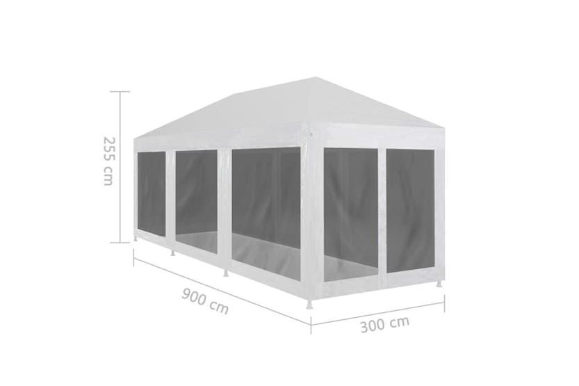 vidaXL 45111 Party Tent With 8 Mesh Sidewalls 9x3 M vidaXL 45111 Party Tent With 8 Mesh Sidewalls 9x3 M