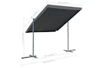 vidaXL 44821 Gazebo With Tiltable Retractable Roof 350x253x196cm Anthracite vidaXL 44821 Gazebo With Tiltable Retractable Roof 350x253x196cm Anthracite