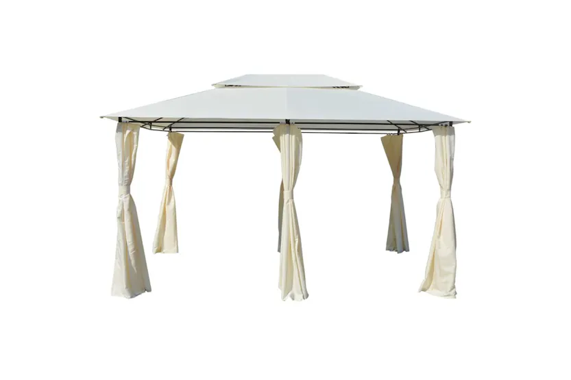 vidaXL 43216 Garden Marquee With Curtains 4x3 M White vidaXL 43216 Garden Marquee With Curtains 4x3 M White