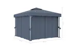 vidaXL 3070347 Gazebo With Curtain&led String Lights 3x3 M Anthracite vidaXL 3070347 Gazebo With Curtain&led String Lights 3x3 M Anthracite