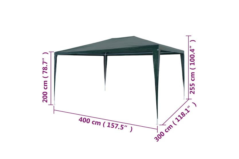 vidaXL 45092 Party Tent 3x4 M Pe Green vidaXL 45092 Party Tent 3x4 M Pe Green