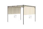 vidaXL 47993 Garden Gazebo With Side Curtain 3x3x2.25m Cream vidaXL 47993 Garden Gazebo With Side Curtain 3x3x2.25m Cream