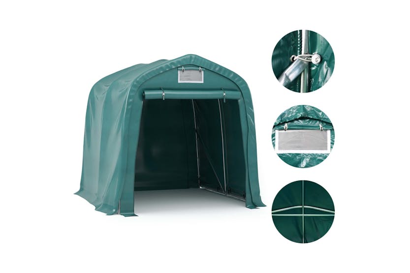 vidaXL 3056431 Garage Tent Pvc 2.4x2.4 M Green vidaXL 3056431 Garage Tent Pvc 2.4x2.4 M Green