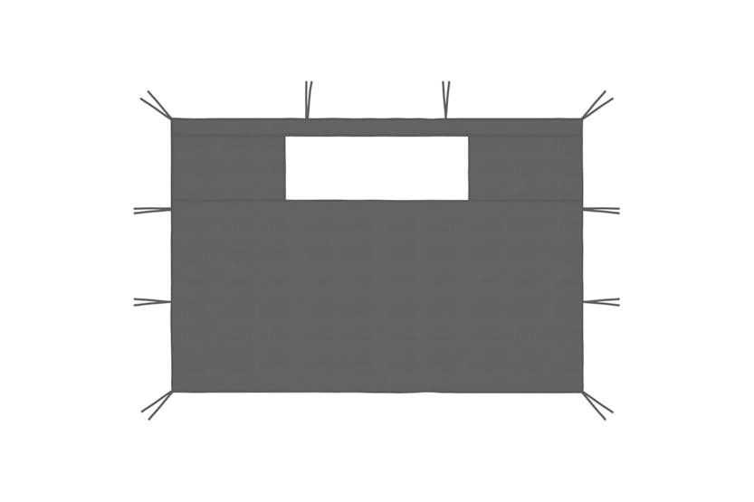 vidaXL 3070419 Gazebo Sidewalls With Windows 2 Pcs Anthracite vidaXL 3070419 Gazebo Sidewalls With Windows 2 Pcs Anthracite