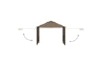 vidaXL 312268 Gazebo With Double Extending Roofs 3x3x2.75 M Taupe 180g/m² vidaXL 312268 Gazebo With Double Extending Roofs 3x3x2.75 M Taupe 180g/m²