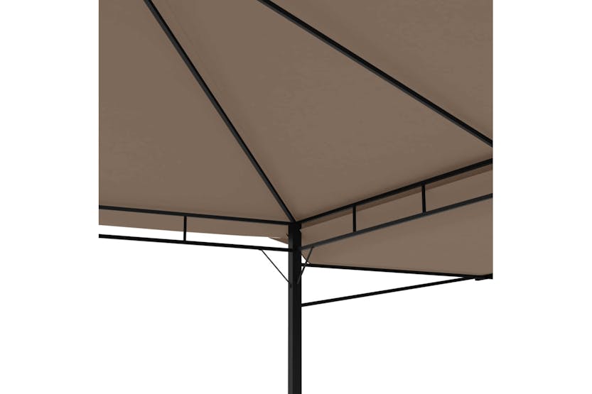 vidaXL 312268 Gazebo With Double Extending Roofs 3x3x2.75 M Taupe 180g/m² vidaXL 312268 Gazebo With Double Extending Roofs 3x3x2.75 M Taupe 180g/m²