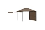 vidaXL 312268 Gazebo With Double Extending Roofs 3x3x2.75 M Taupe 180g/m² vidaXL 312268 Gazebo With Double Extending Roofs 3x3x2.75 M Taupe 180g/m²