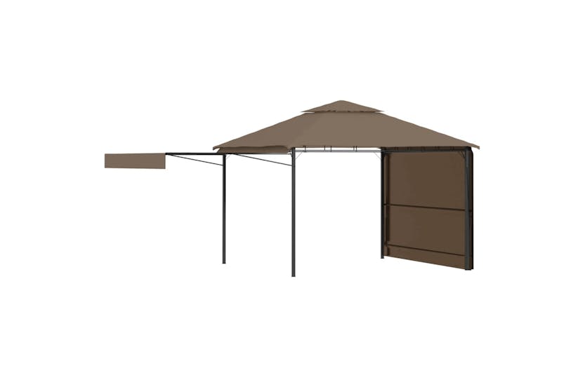 vidaXL 312268 Gazebo With Double Extending Roofs 3x3x2.75 M Taupe 180g/m² vidaXL 312268 Gazebo With Double Extending Roofs 3x3x2.75 M Taupe 180g/m²