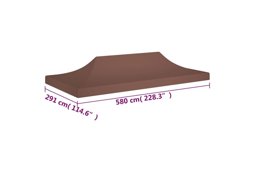 vidaXL 315332 Party Tent Roof 6x3 M Brown 270 G/m² vidaXL 315332 Party Tent Roof 6x3 M Brown 270 G/m²