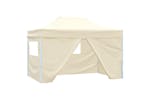 vidaXL Foldable Tent Pop-up With 4 Side Walls 3x4.5 M Cream White vidaXL Foldable Tent Pop-up With 4 Side Walls 3x4.5 M Cream White