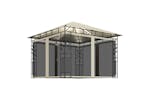 Vidaxl 3070314 Gazebo With Mosquito Net&led String Lights 3x3x2.73 M Cream Vidaxl 3070314 Gazebo With Mosquito Net&led String Lights 3x3x2.73 M Cream