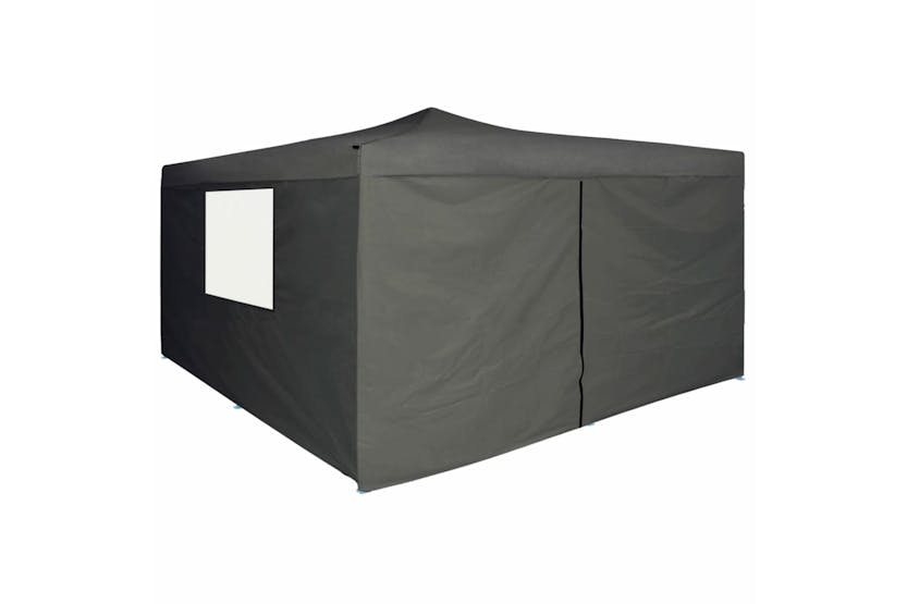 vidaXL 48909 Folding Gazebo With 4 Sidewalls 5x5 M Anthracite vidaXL 48909 Folding Gazebo With 4 Sidewalls 5x5 M Anthracite