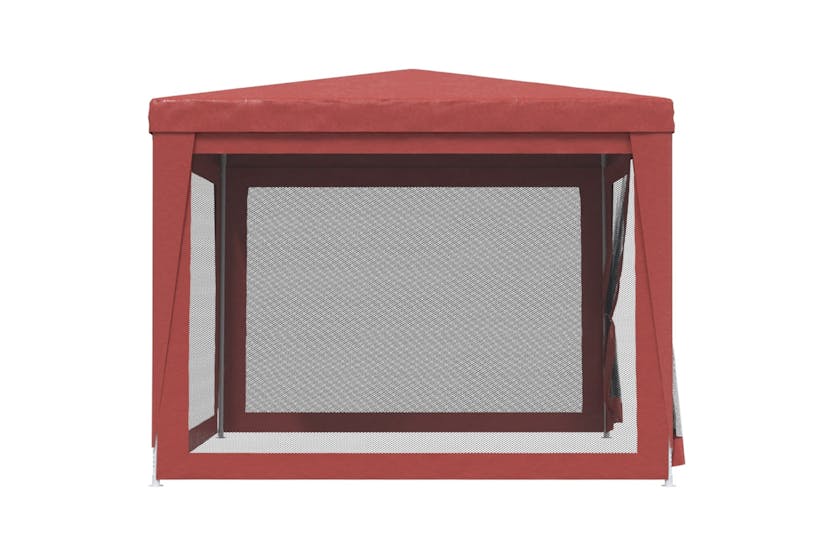 vidaXL 319230 Party Tent With 4 Mesh Sidewalls Red 3x3 M Hdpe vidaXL 319230 Party Tent With 4 Mesh Sidewalls Red 3x3 M Hdpe