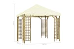 vidaXL 3054480 Gazebo 3x3 M Cream White vidaXL 3054480 Gazebo 3x3 M Cream White