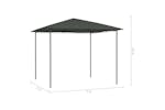 vidaXL 313610 Gazebo 3x3x2.6 M Anthracite 160 G/m² vidaXL 313610 Gazebo 3x3x2.6 M Anthracite 160 G/m²