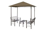 vidaXL 312222 Garden Pavilion With Table And Benches 2.5x1.5x2.4 M Taupe 180 G/m² vidaXL 312222 Garden Pavilion With Table And Benches 2.5x1.5x2.4 M Taupe 180 G/m²
