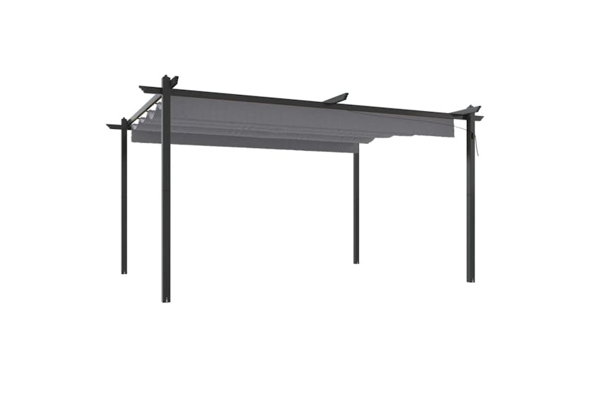 vidaXL 318538 Garden Gazebo With Retractable Roof 4x3 M Anthracite vidaXL 318538 Garden Gazebo With Retractable Roof 4x3 M Anthracite