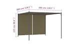 vidaXL 312225 Garden Pergola With Retractable Roof 3x3 M Taupe 180 G/m² vidaXL 312225 Garden Pergola With Retractable Roof 3x3 M Taupe 180 G/m²