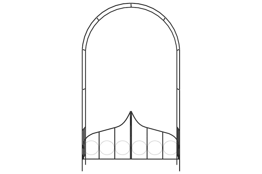 vidaXL 47092 Garden Arch With Gate Black 138x40x238cm Iron vidaXL 47092 Garden Arch With Gate Black 138x40x238cm Iron