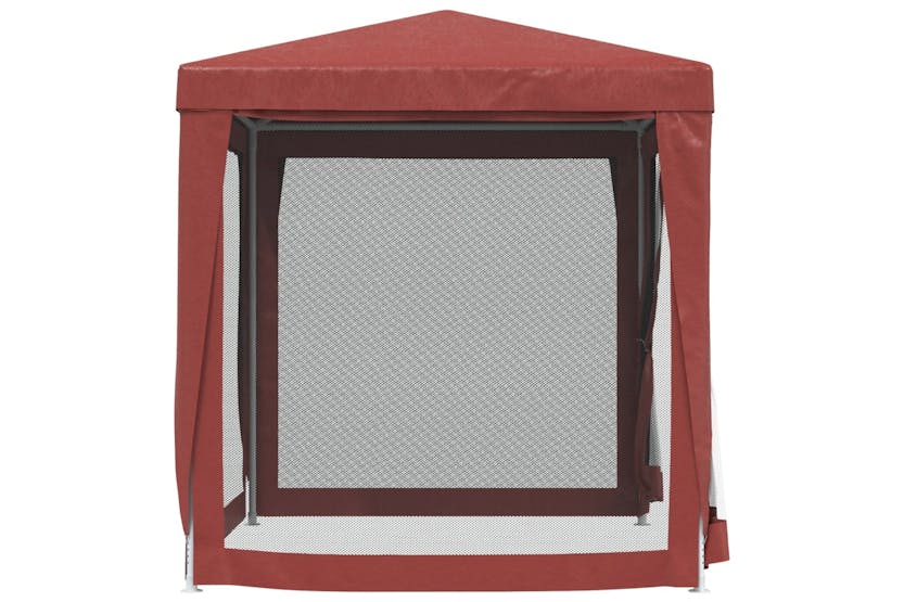 vidaXL 319220 Party Tent With 4 Mesh Sidewalls Red 2x2 M Hdpe vidaXL 319220 Party Tent With 4 Mesh Sidewalls Red 2x2 M Hdpe