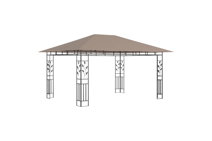 vidaXL 312252 Gazebo With Mosquito Net 4x3x2.73 M Taupe 180 G/m² vidaXL 312252 Gazebo With Mosquito Net 4x3x2.73 M Taupe 180 G/m²