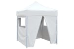 vidaXL Professional Folding Party Tent With 4 Sidewalls 2x2 M Steel White vidaXL Professional Folding Party Tent With 4 Sidewalls 2x2 M Steel White