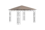 vidaXL 312251 Gazebo With Mosquito Net 3x3x2.73 M Taupe 180 G/m² vidaXL 312251 Gazebo With Mosquito Net 3x3x2.73 M Taupe 180 G/m²