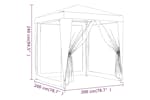 vidaXL 319220 Party Tent With 4 Mesh Sidewalls Red 2x2 M Hdpe vidaXL 319220 Party Tent With 4 Mesh Sidewalls Red 2x2 M Hdpe