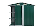 vidaXL 47104 Garden Shed With Rack Green 205x130x183cm Iron vidaXL 47104 Garden Shed With Rack Green 205x130x183cm Iron