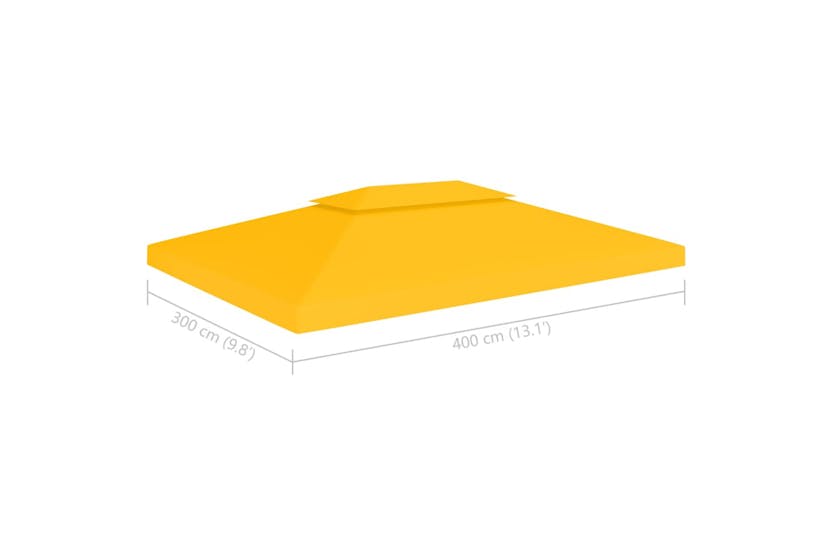 vidaXL 312076 2-tier Gazebo Top Cover 310 G/m² 4x3 M Yellow vidaXL 312076 2-tier Gazebo Top Cover 310 G/m² 4x3 M Yellow