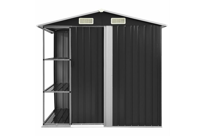 vidaXL 47106 Garden Shed With Rack Anthracite 205x130x183cm Iron vidaXL 47106 Garden Shed With Rack Anthracite 205x130x183cm Iron
